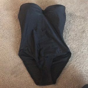 Strapless black swimsuit $20 obo